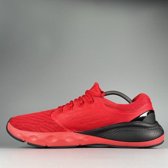 Under Armour Charged Vantage Men’s 12 Red Black Running Shoes Athletic Sneakers - Picture 7 of 9